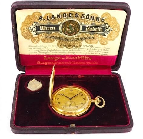 Goldene Taschenuhr – A. Lange & Söhne, mit Originaletui
